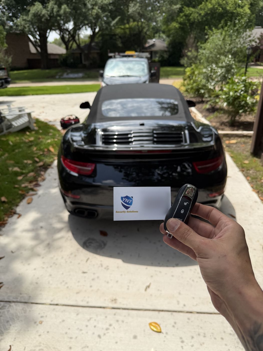 Porsche 911 smart key programmed on-site in DFW
